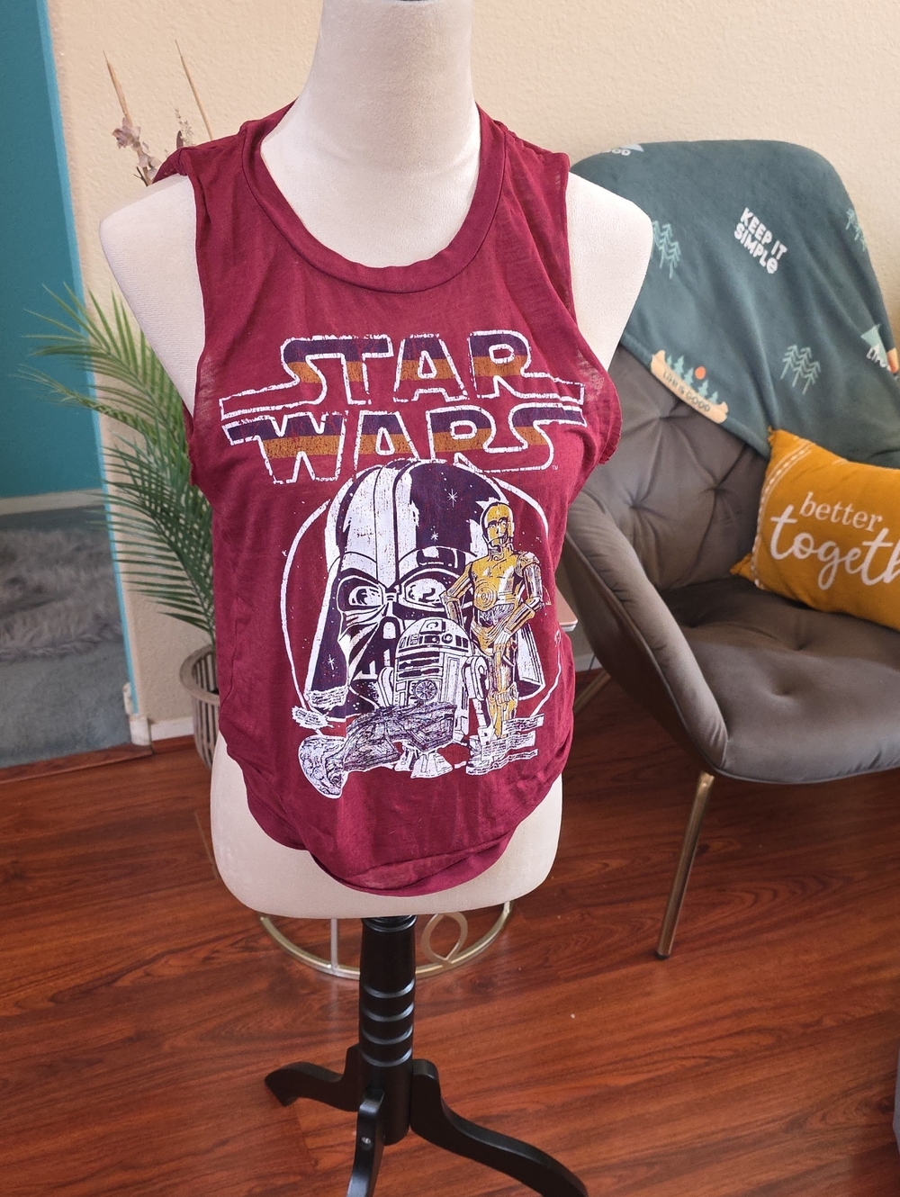 Star Wars Burgundy Graphic Tank Top